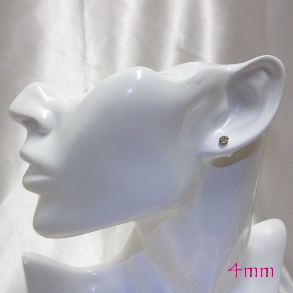 自由に選べる5セット(10個入り)樹脂製スタッドピアス 4mm アクリルストーン 13カラー lalalady-233