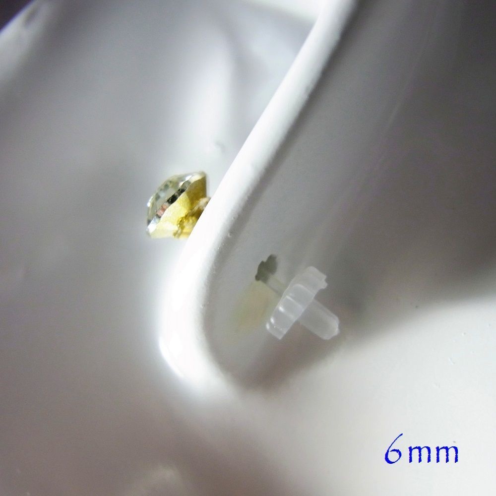 自由に選べる10セット(20個入り)樹脂製スタッドピアス 6mm アクリルストーン 13カラー lalalady-237