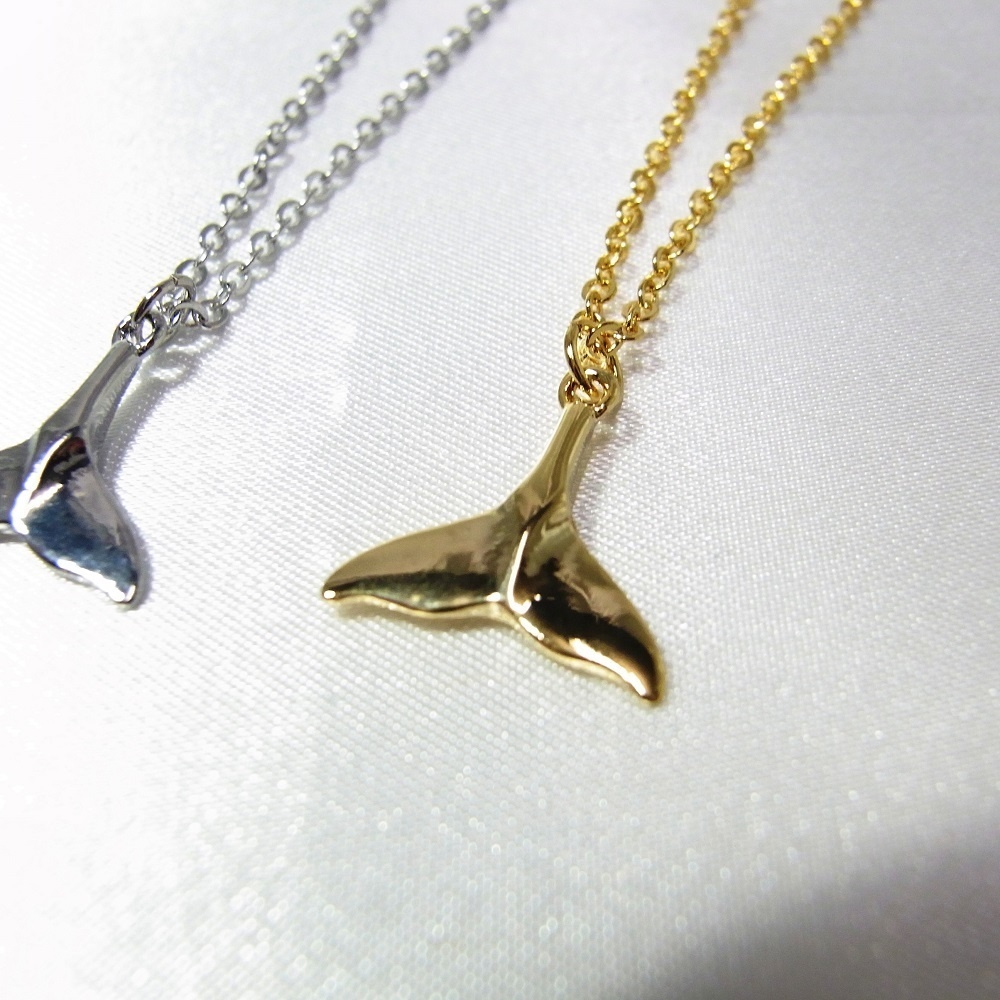 ネックレス 幸運のホエールテール クジラのしっぽ lalalady-239