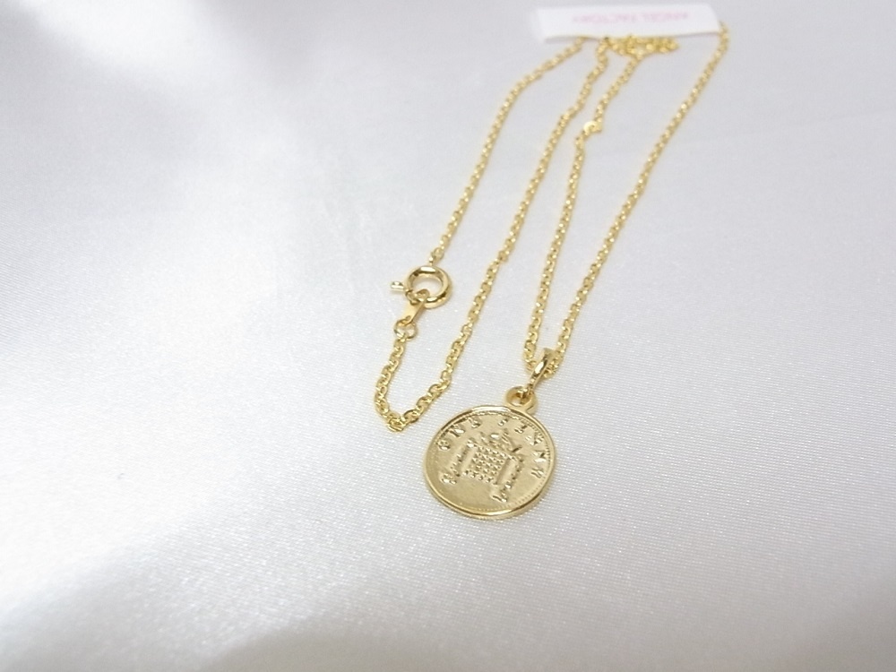 PENNY COIN 幸せのペニーコインチャームネックレス 2カラー ANGEL FACTORY agf-112
