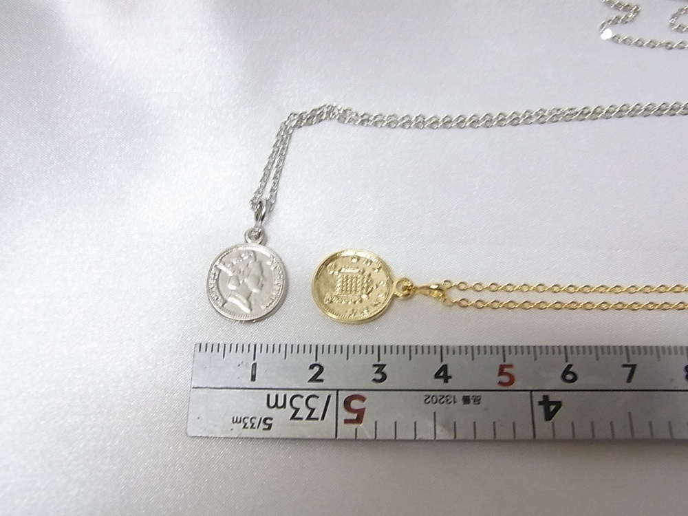 PENNY COIN 幸せのペニーコインチャームネックレス 2カラー ANGEL FACTORY agf-112
