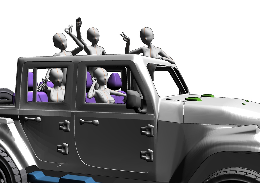 千速の愛車『ふぐ太郎』3Dモデル