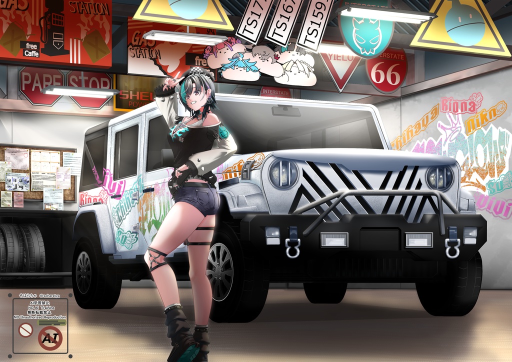 千速の愛車『ふぐ太郎』3Dモデル