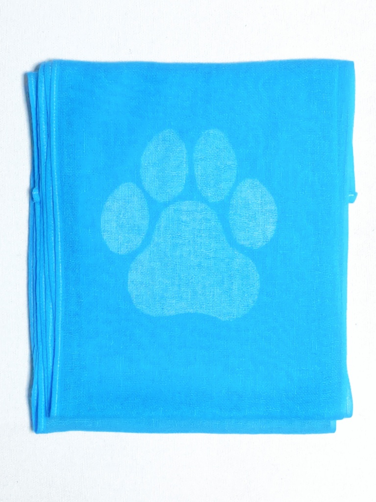 肉球柄ガーゼ六尺ふんどし（水色・半幅）