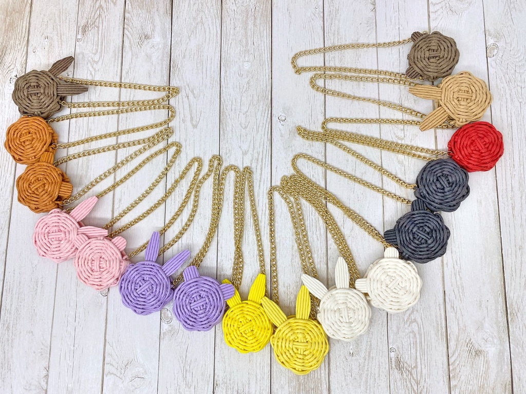 編みかごポシェットM ①