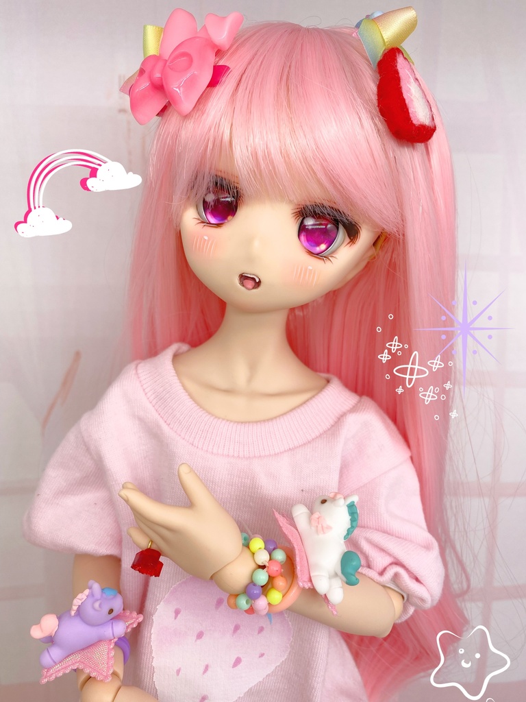 手縫い苺のパッチンピン