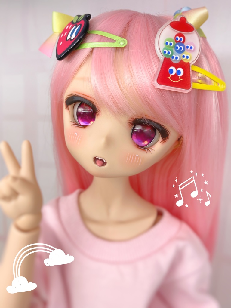 おめめクリクリパッチンピン2個セット