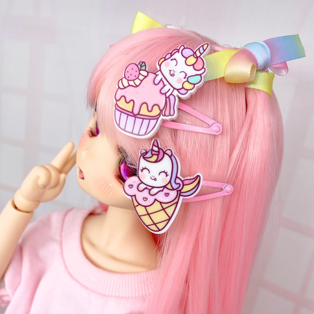 ユニコーンイラストパッチンピン 2種類