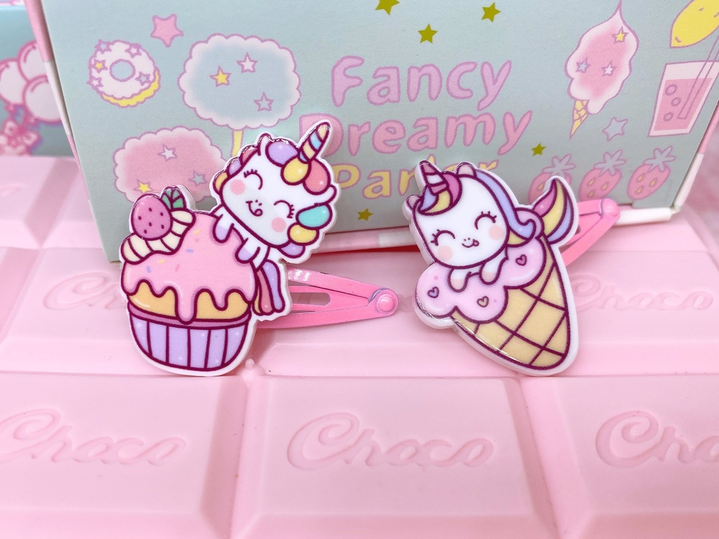 ユニコーンイラストパッチンピン 2種類