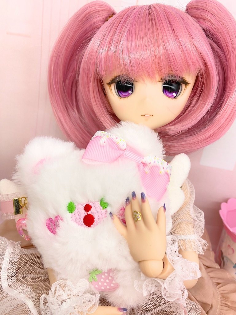 ふわふわ可愛いぷぎゅちゃんバッグ風肩掛けアクセサリー