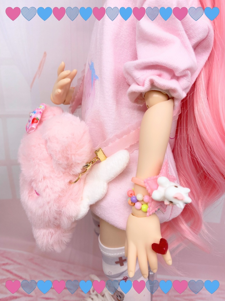 ふわふわ可愛いぷぎゅちゃんバッグ風肩掛けアクセサリー