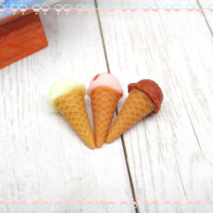 ラスト1【Ssize】ミニチュアアイス3個セット