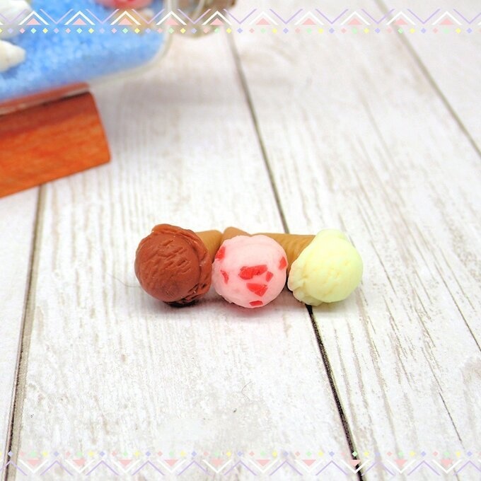 ラスト1【Ssize】ミニチュアアイス3個セット