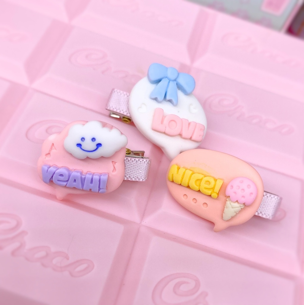 セリフ ミニヘアクリップ3点セット