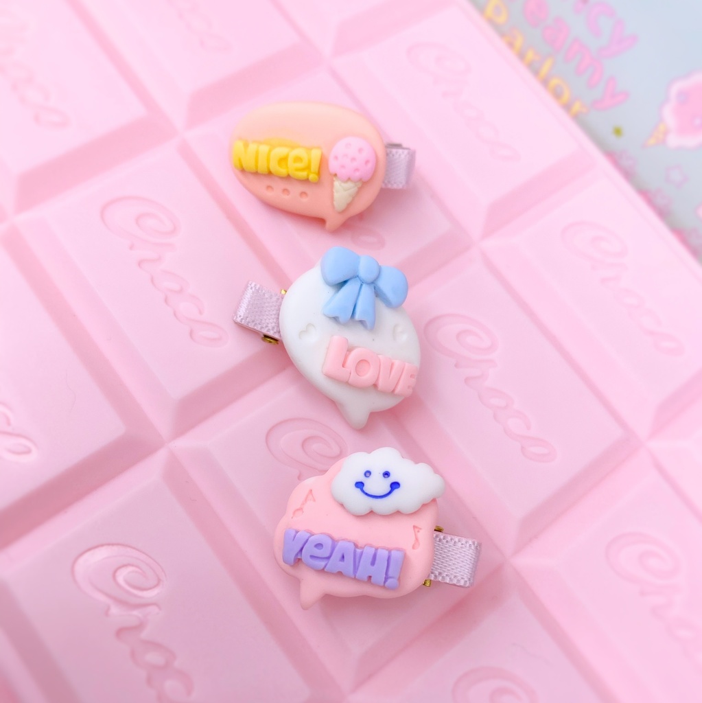 セリフ ミニヘアクリップ3点セット