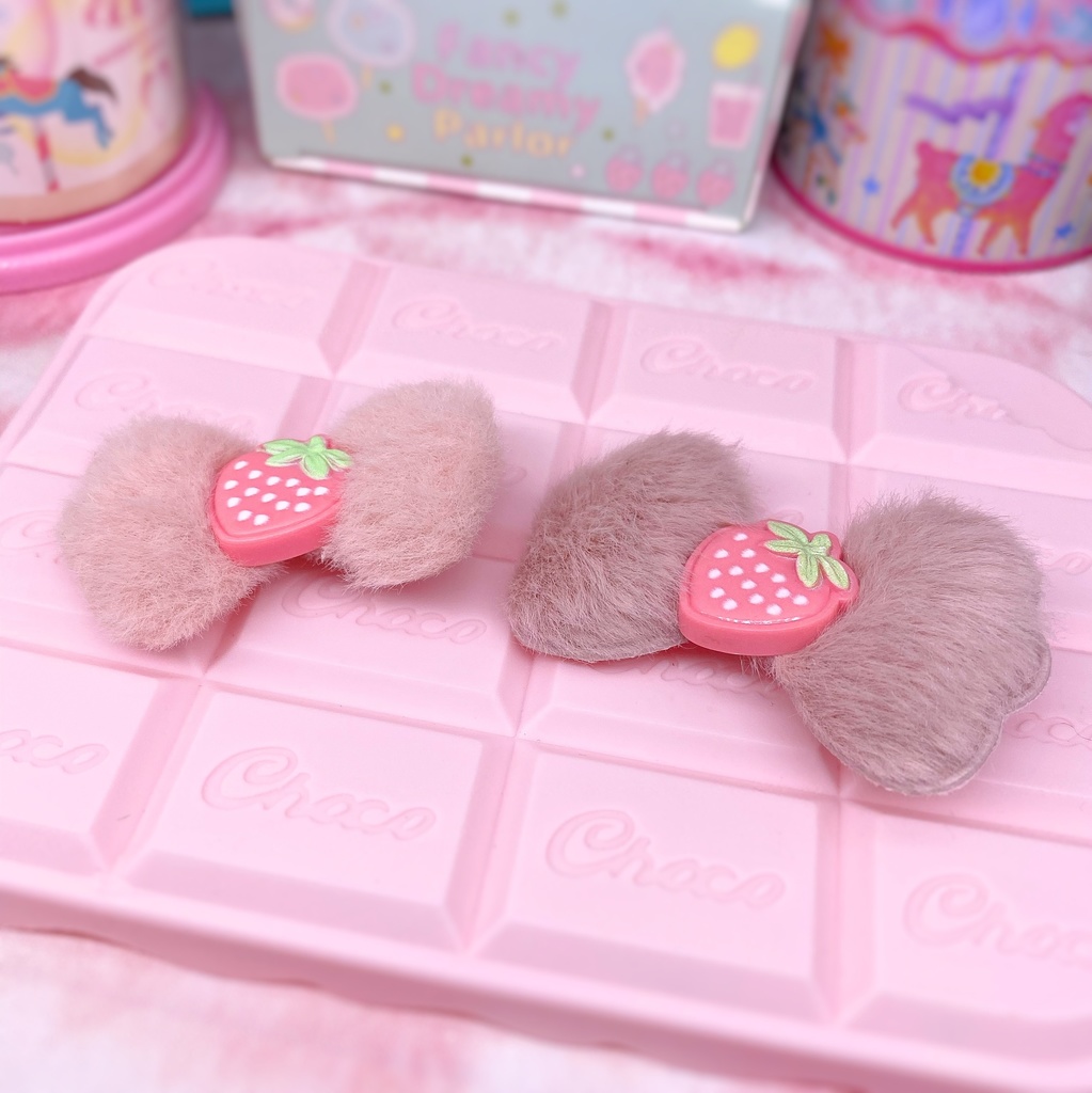 ふわふわリボンのヘアクリップsmall 全7種