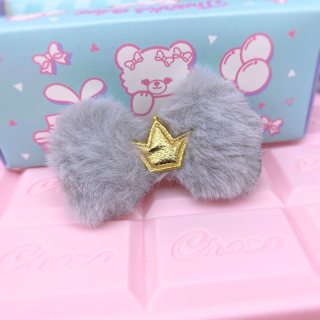 ふわふわリボンのヘアクリップsmall 全7種