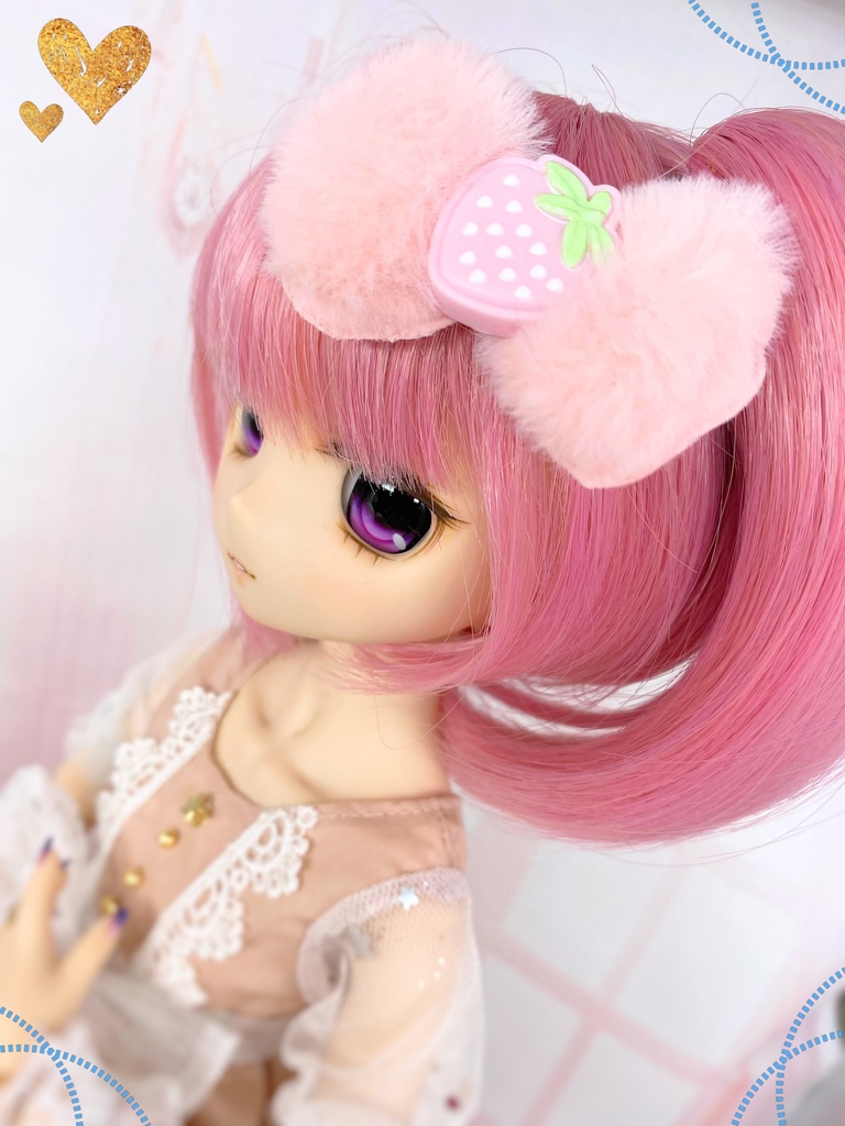 ふわふわリボンのヘアクリップsmall 全7種