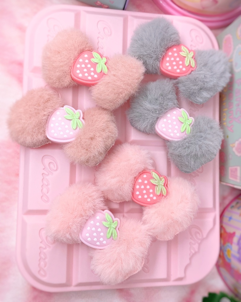 ふわふわリボンのヘアクリップsmall 全7種