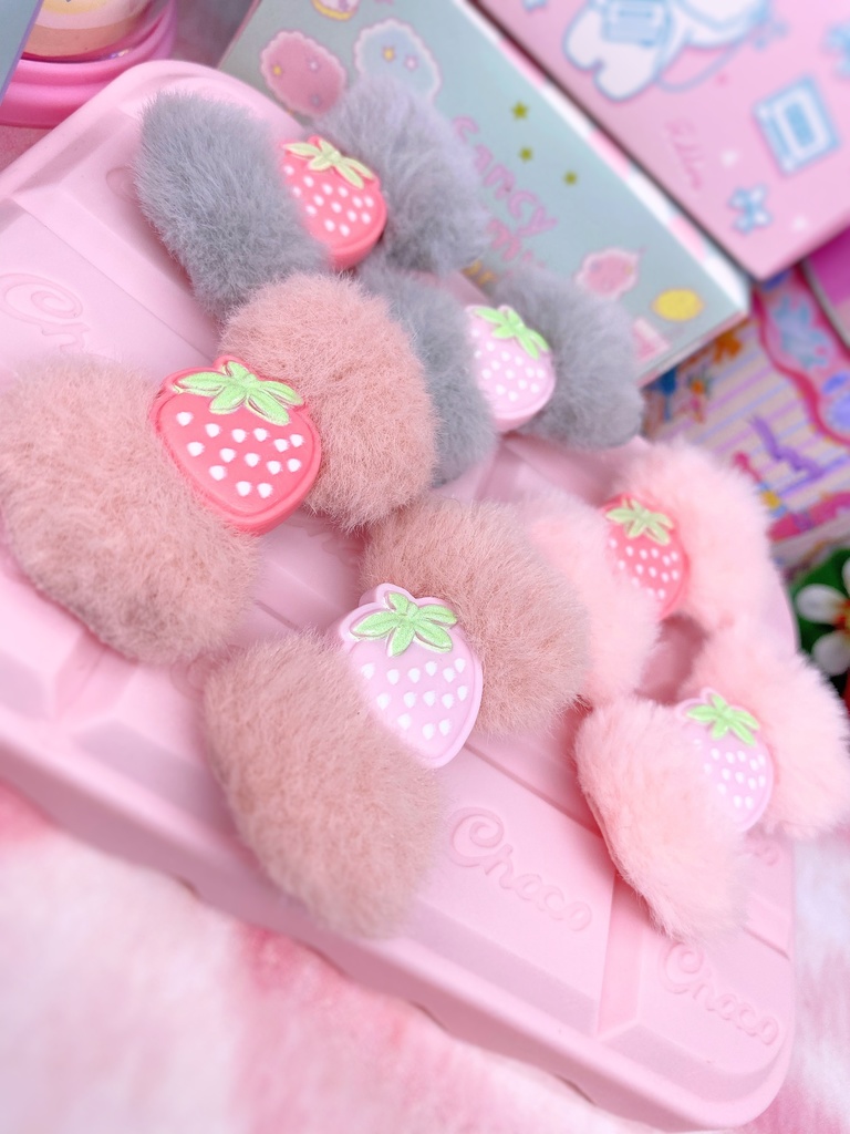 ふわふわリボンのヘアクリップsmall 全7種