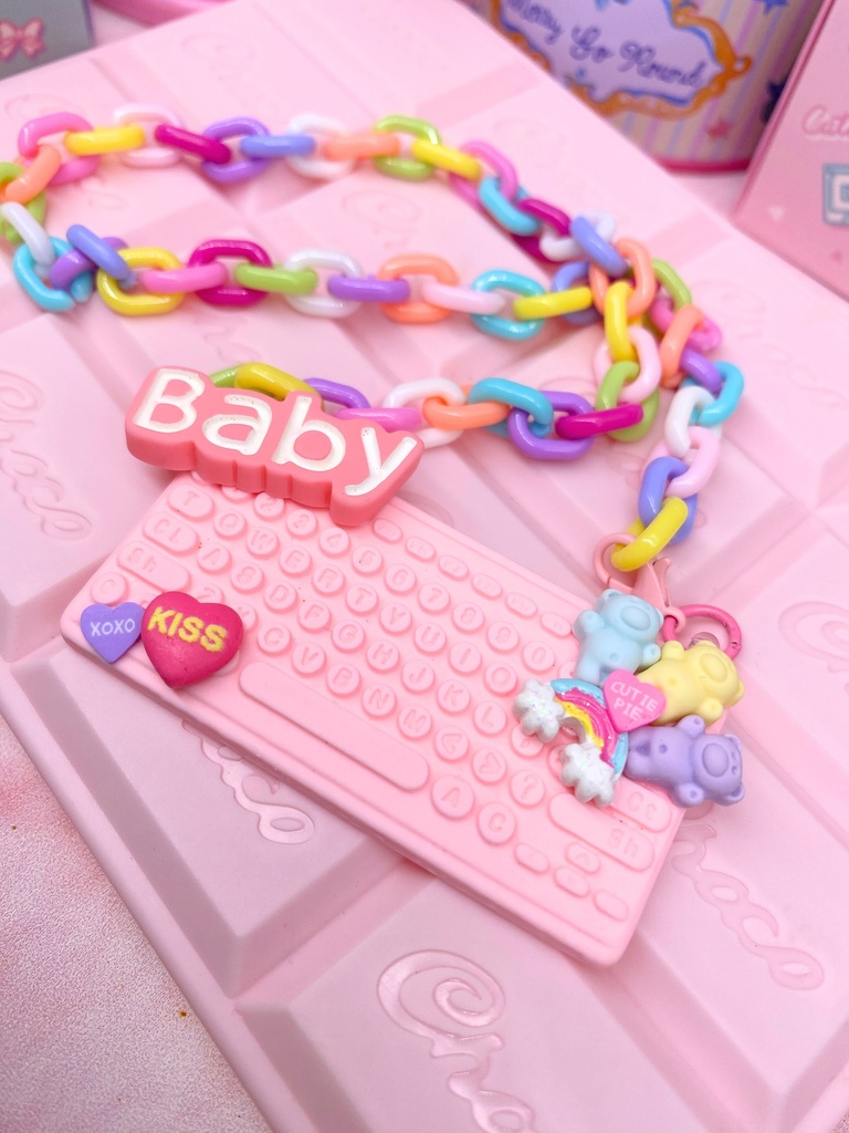ゆめかわキーボード肩掛けアクセ