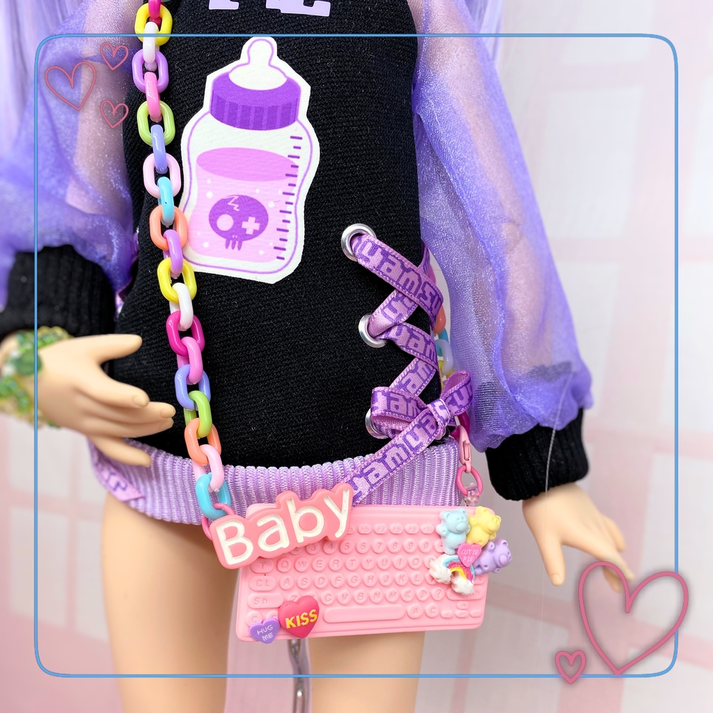 ゆめかわキーボード肩掛けアクセ