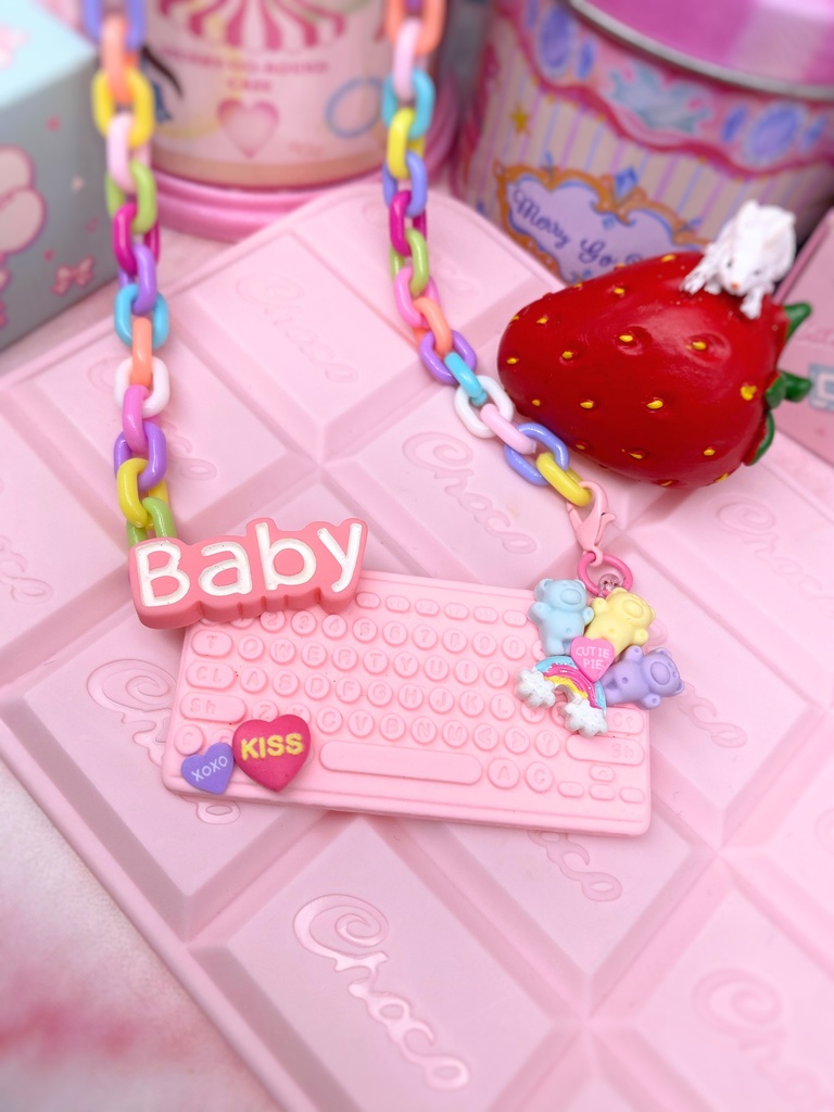 ゆめかわキーボード肩掛けアクセ