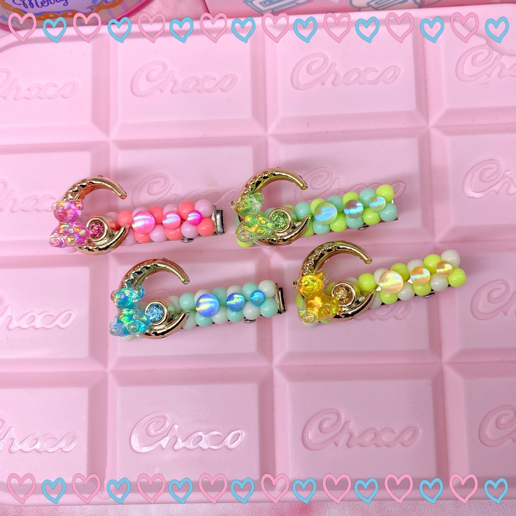 きらきらうるうる月のクマヘアクリップ