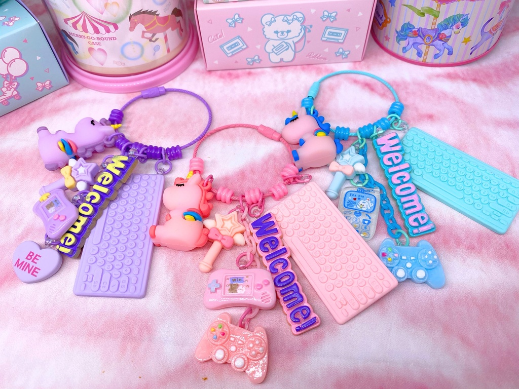 ゲーム🎮ジャラジャラキーホルダー💜💗💙