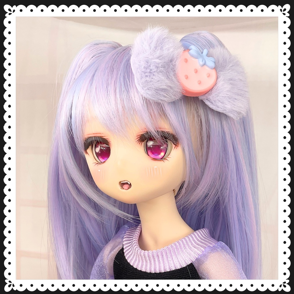 ふわふわリボンのヘアクリップ