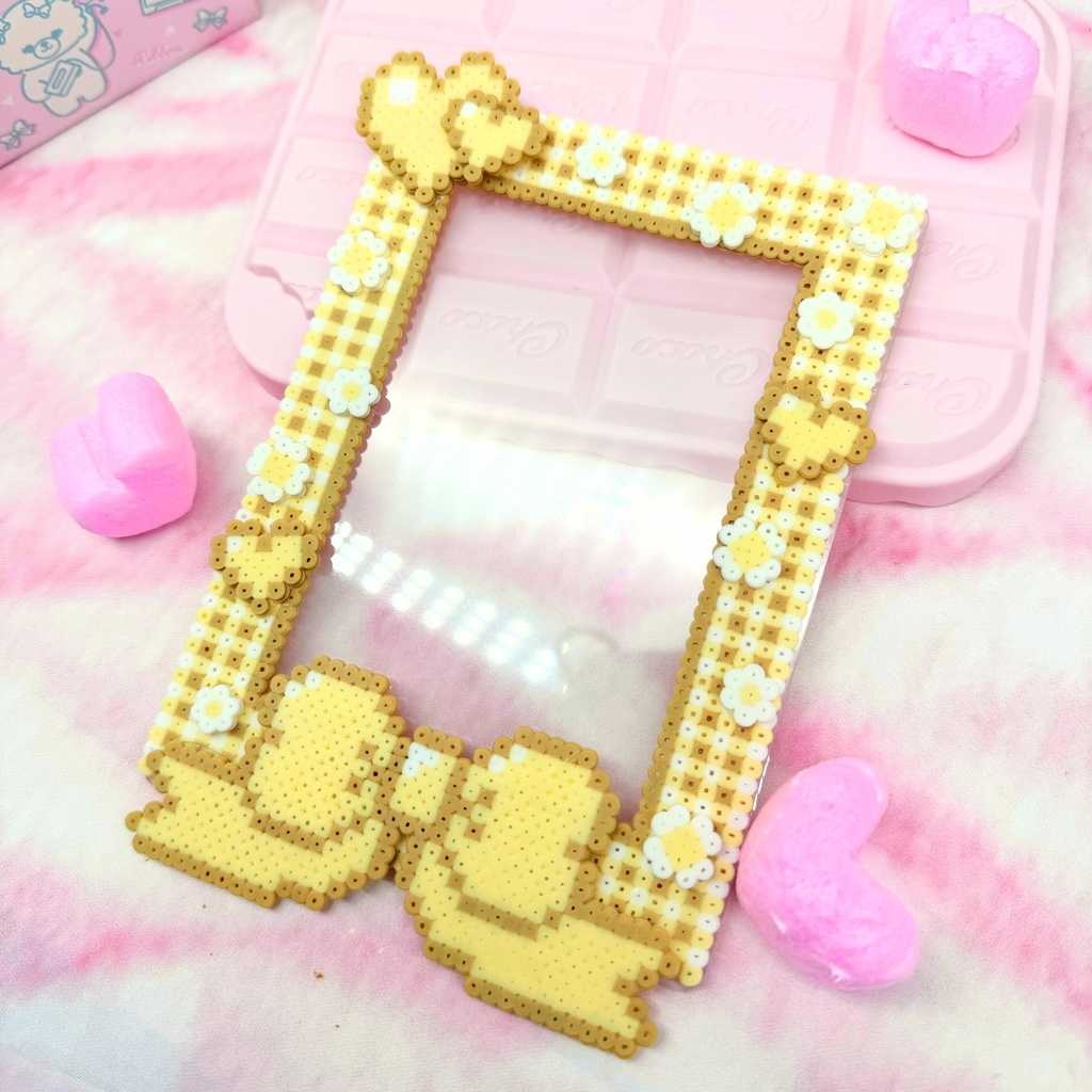 試作品⭐︎黄色ドットハート💛　硬貨ケース　B7