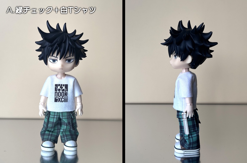 チェックワイドパンツセット