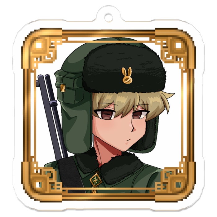 睡兔国顔グラキーホルダー