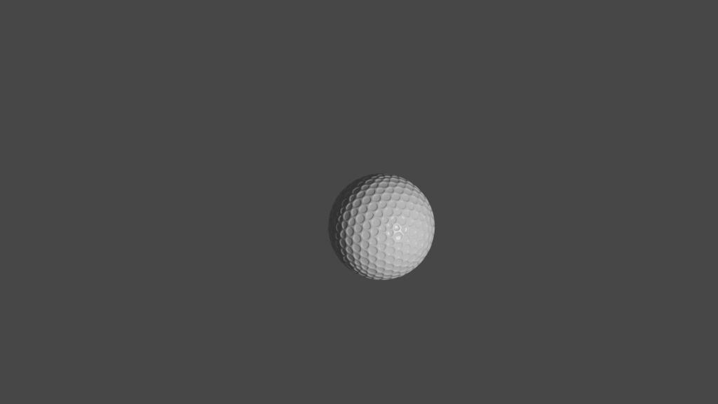 3Dモデリング ゴルフボール（blender形式・FBX形式）