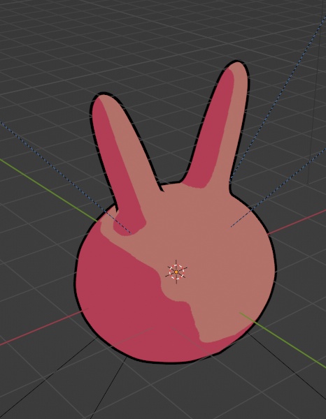 【Blenderワークデータ】アニメ調のうさぎ