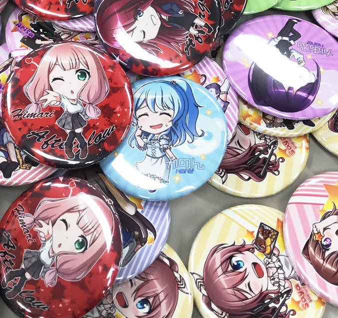 バンドリ56mm缶バッヂ