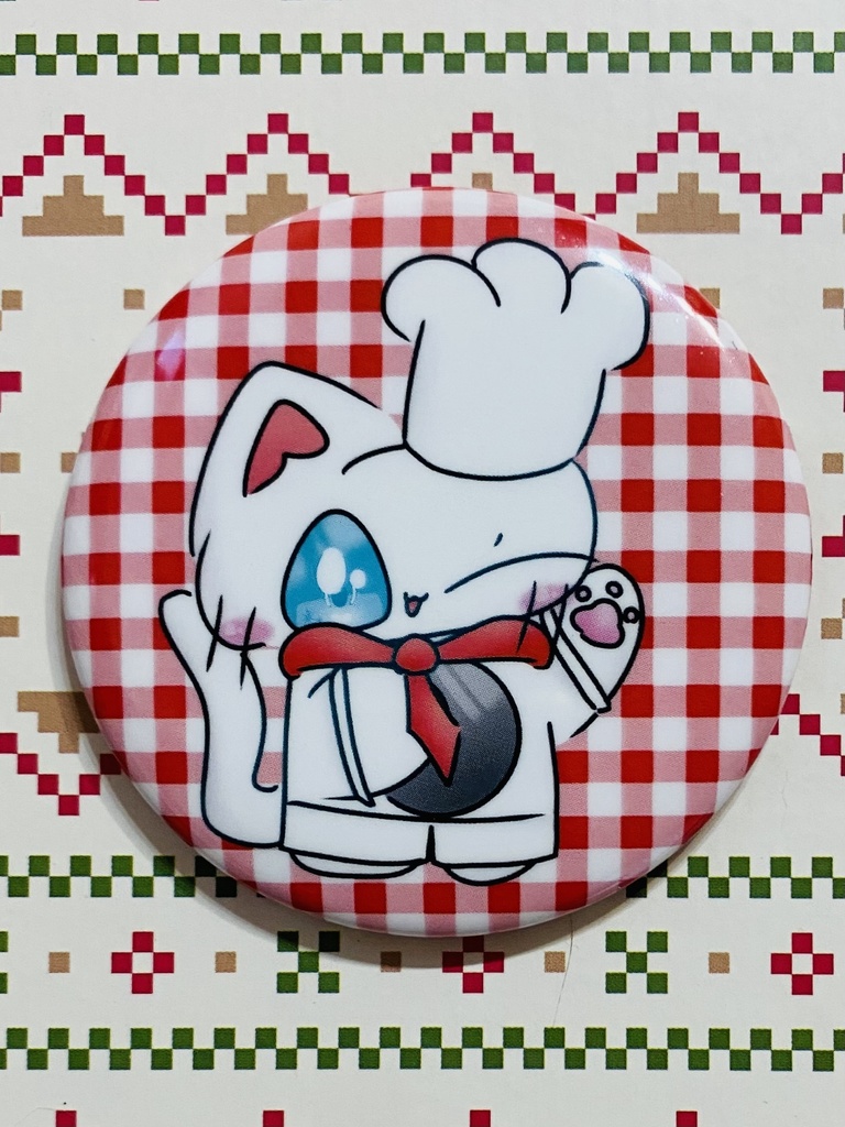 コックさん(しろねこ)のマグネット