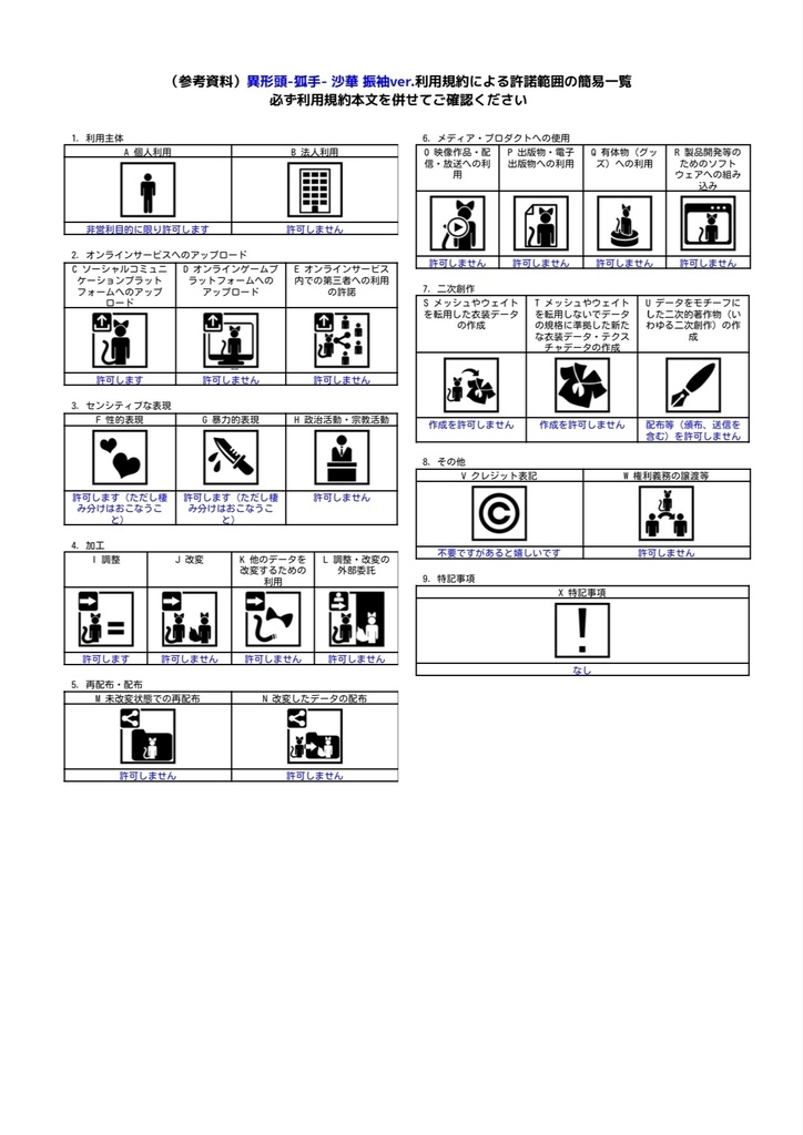 異形頭 -狐手- 沙華 振袖ver.