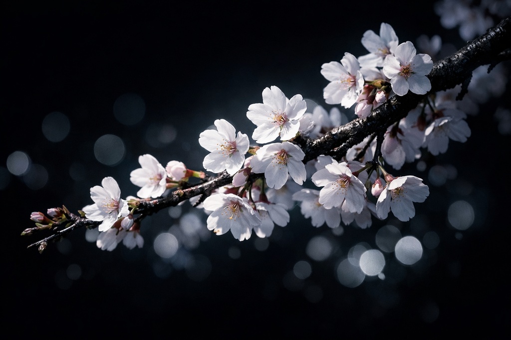 夜桜背景イラスト素材集 Vol.1|1536×1024|Web・TRPG・動画向け(5枚)