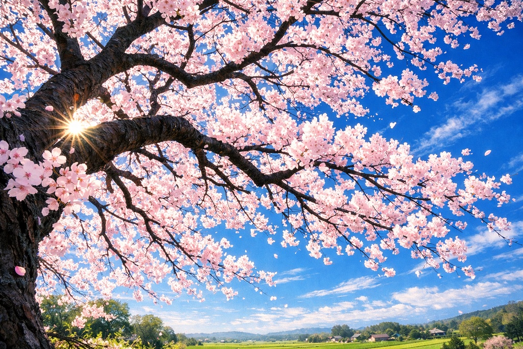 桜景色背景イラスト素材集 Vol.2|1536×1024|Web・TRPG・動画向け(5枚)