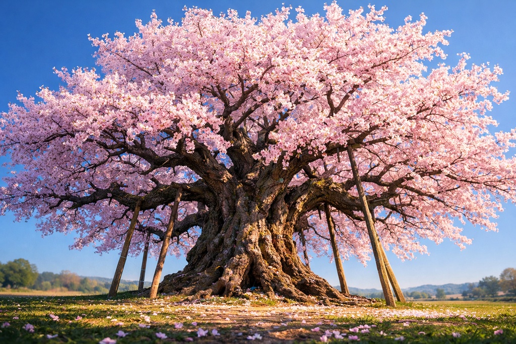 桜景色背景イラスト素材集 Vol.2｜1536×1024｜Web・TRPG・動画向け（5枚）