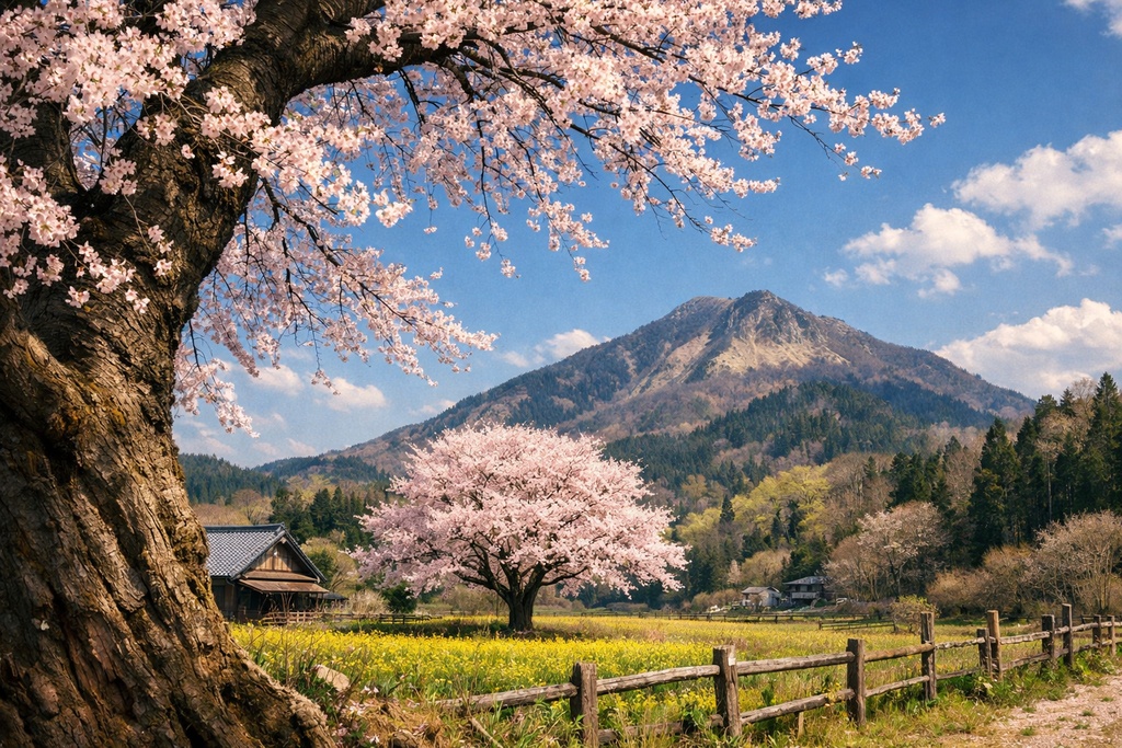 桜景色背景イラスト素材集 Vol.4|1536×1024|Web・TRPG・動画向け(5枚)