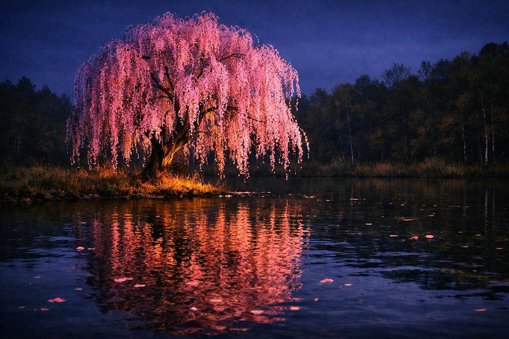 夜桜背景イラスト素材集 Vol.2｜1536×1024｜Web・TRPG・動画向け（5枚）