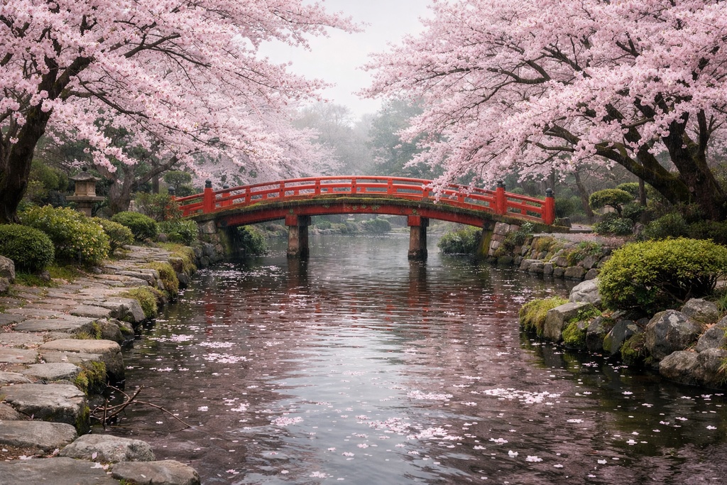 桜景色背景イラスト素材集 Vol.7|1536×1024|Web・TRPG・動画向け(5枚)