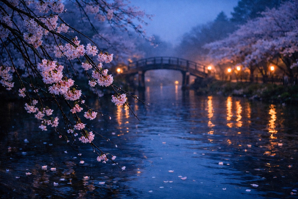 桜景色背景イラスト素材集 Vol.7|1536×1024|Web・TRPG・動画向け(5枚)