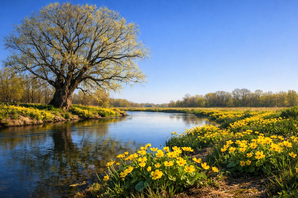 春の自然背景イラスト素材集 Vol.1|1536×1024|Web・TRPG・動画向け(5枚)