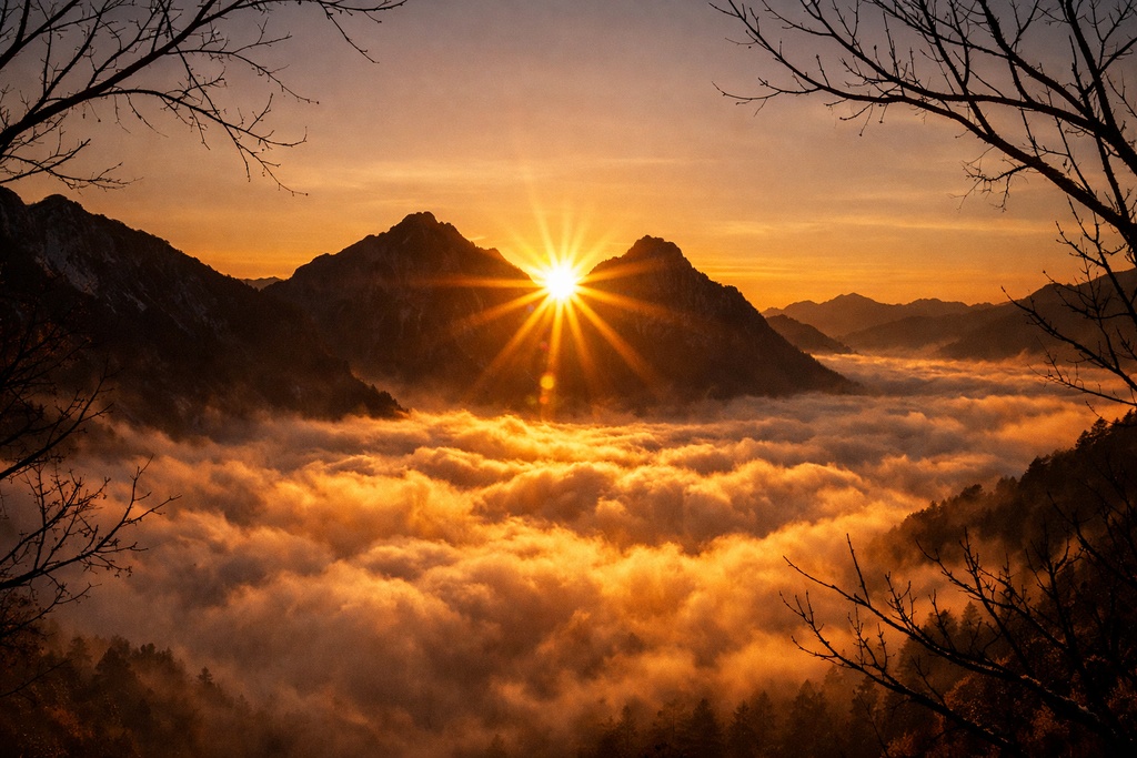 山岳・雲海の背景イラスト素材集 Vol.1|1536×1024|Web・TRPG・動画向け(5枚)