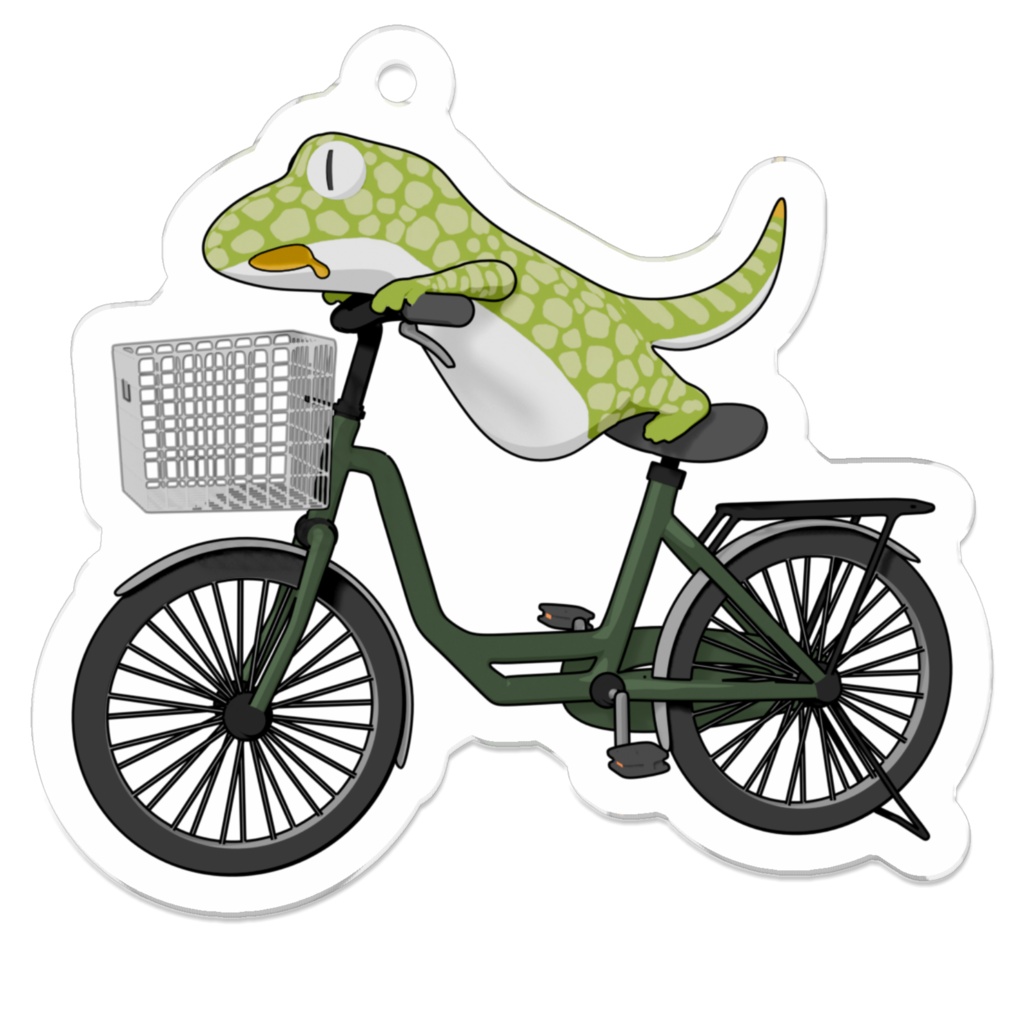 ぽけサケくん on bike アクキー