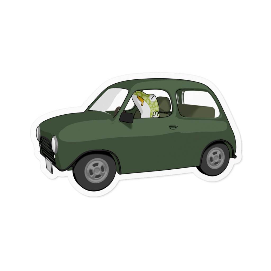 ぽけサケくん in car ステッカー
