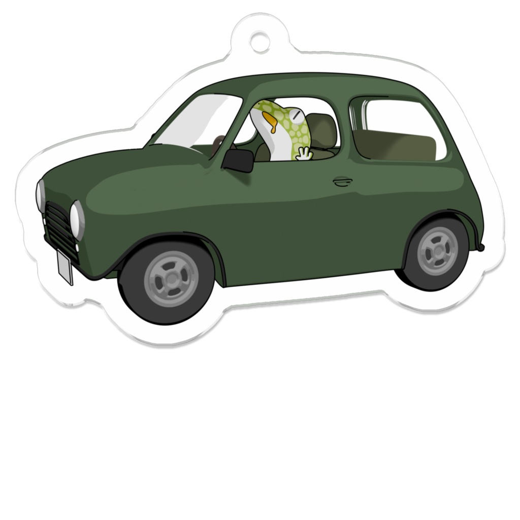 ぽけサケくん in car アクキー